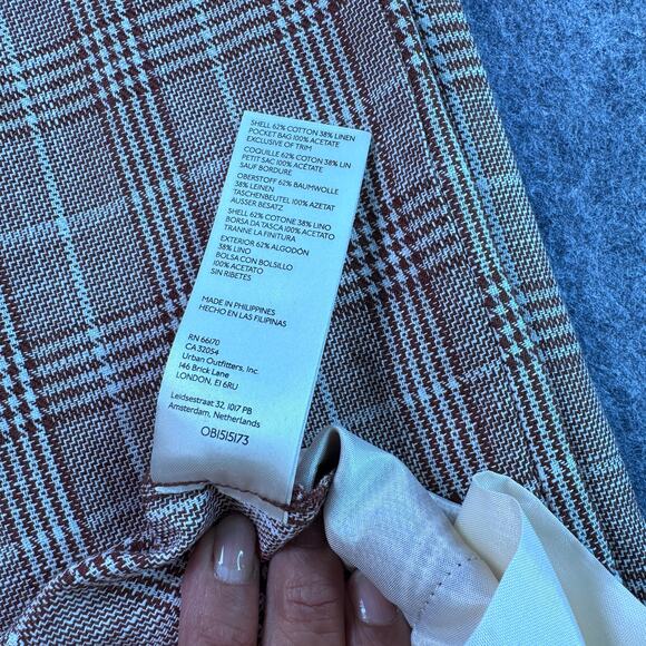 Anthropologie Maeve Women's 12 Pleated Plaid Trousers - Picture 8 of 8